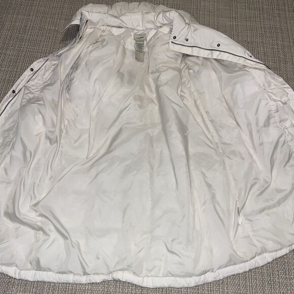 L.L. Bean Extra Large XL Puffer Coat Jacket Parka Zip Faux Fur Hooded Goose Down - Picture 6 of 10